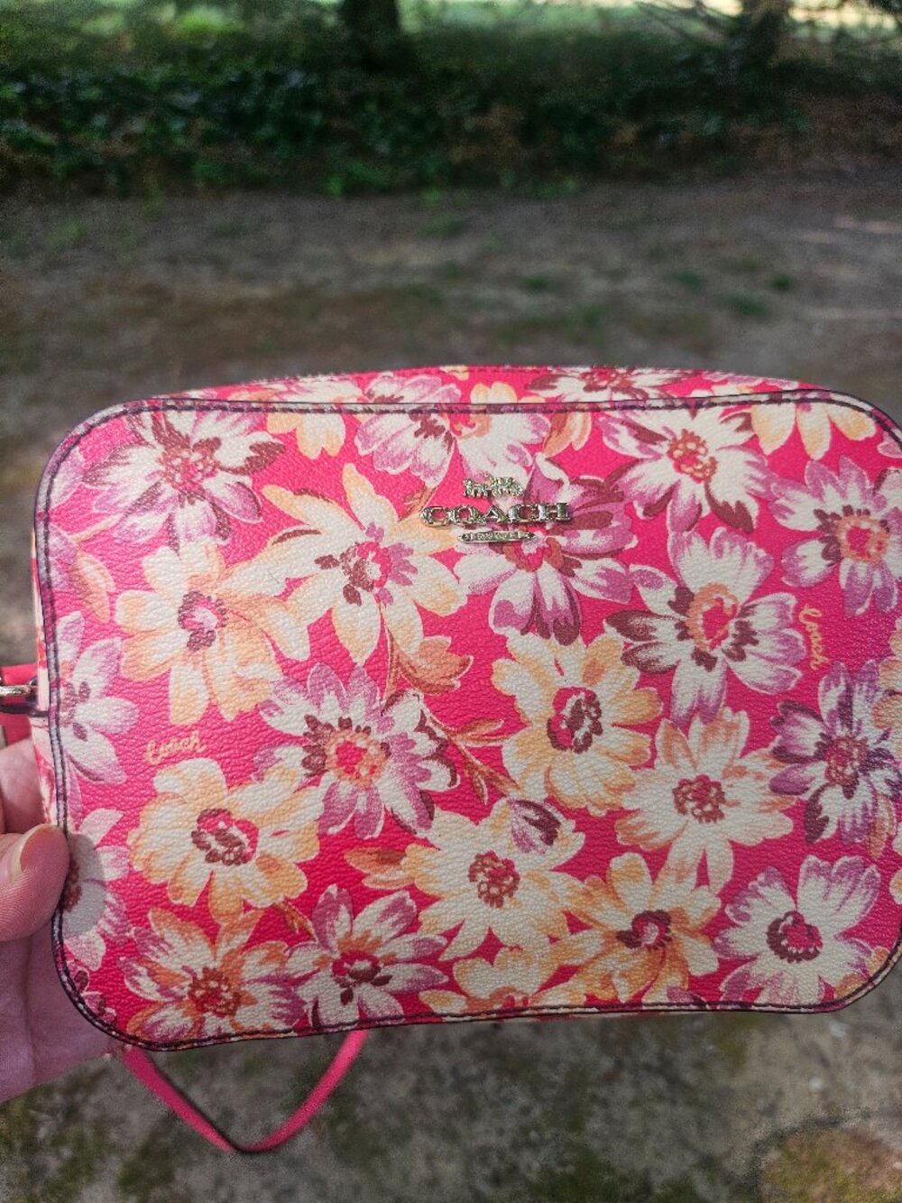 Coach Daisy Script Camera Bag EUC
